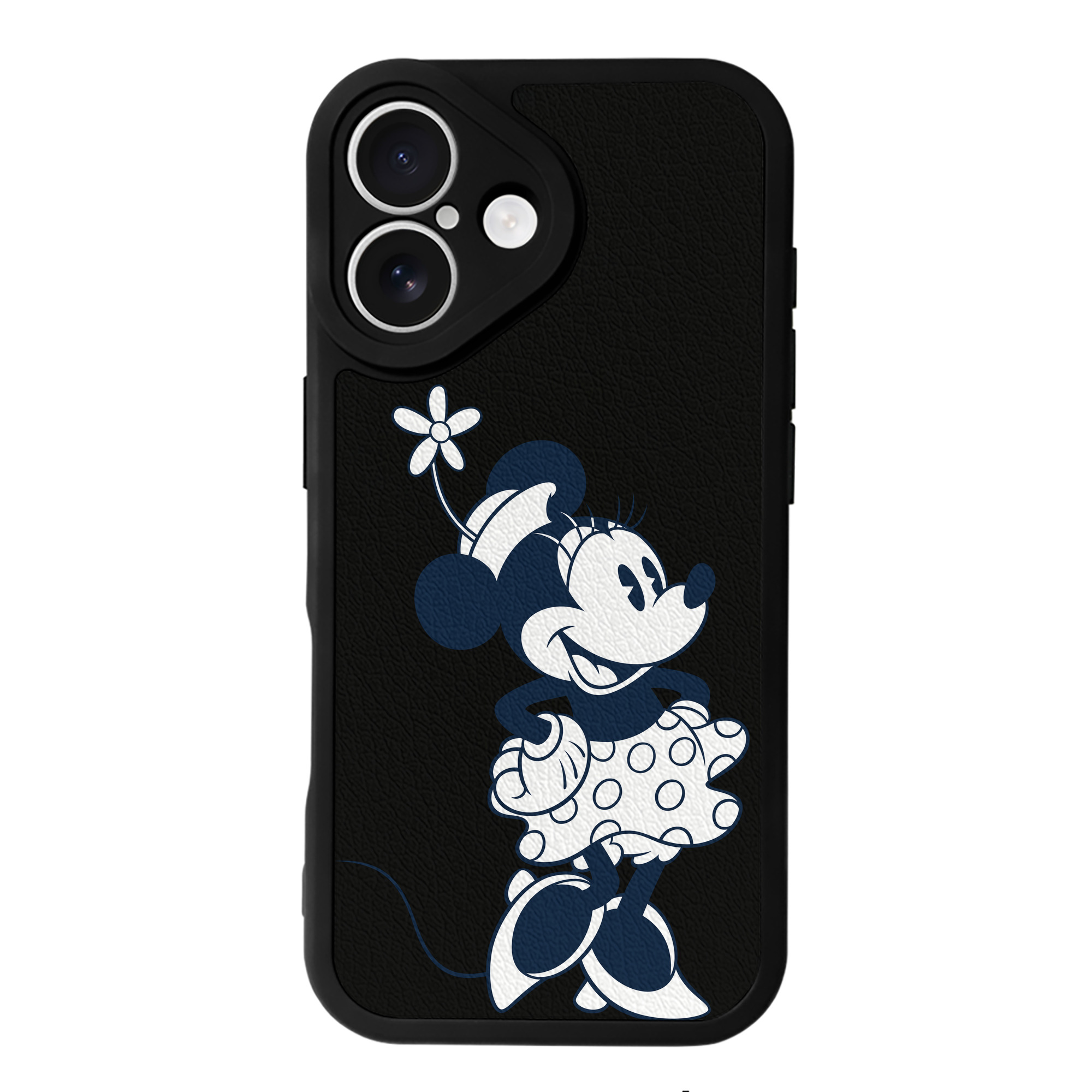 （画像用） ミッキーマウス Mickey Mouse 【iPhone 16シリーズ対応】シリコンスマホケース（レザー調） 材質：シリコン